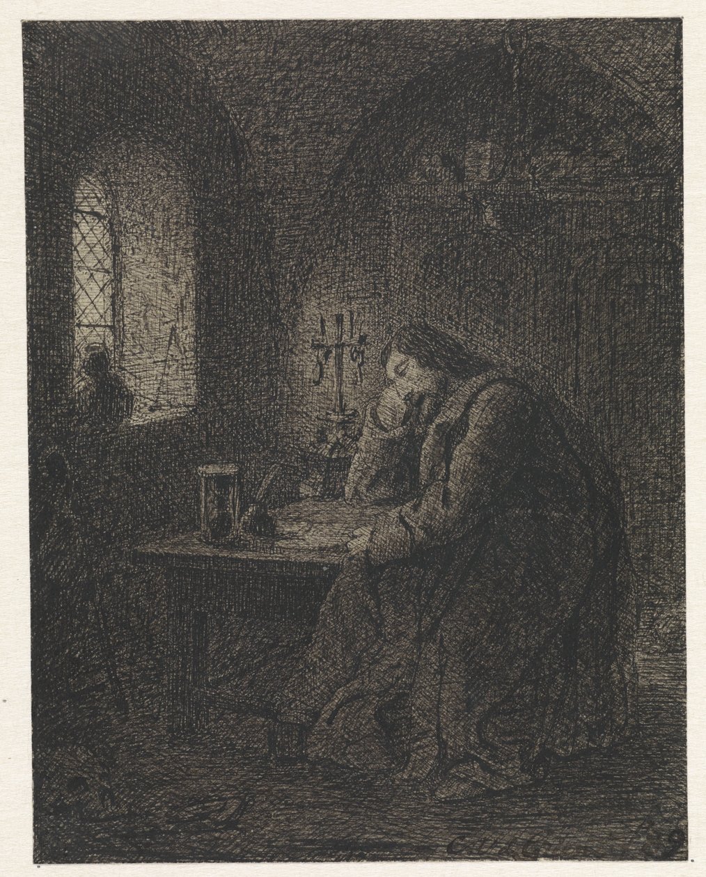 Savant dans son cabinet de travail - Cornelis van der Griendt