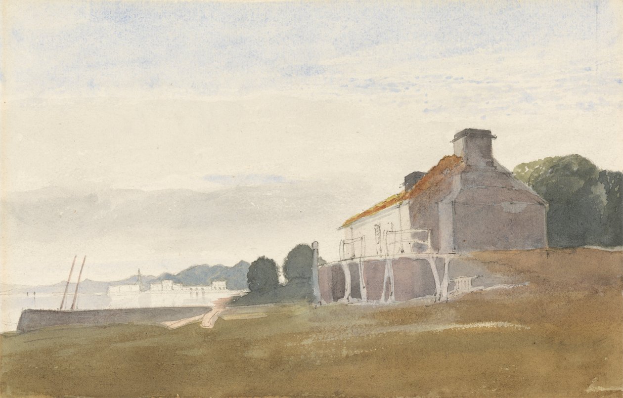 Cottage sur une baie - Cornelius Varley