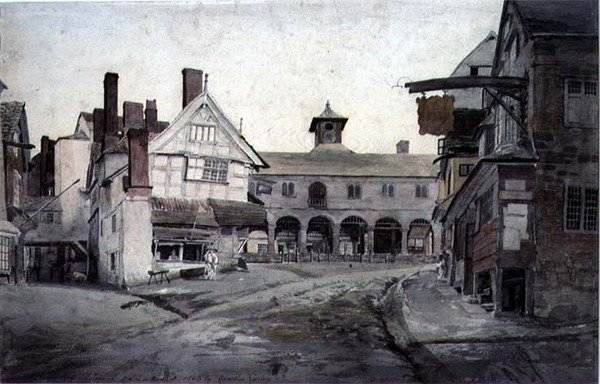 La place du marché, Ross, Herefordshire - Cornelius Varley