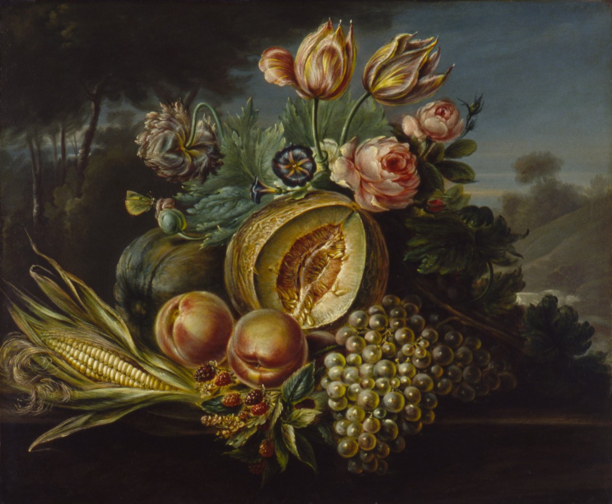 Nature morte aux fruits et aux fleurs - Cornelius de Beet