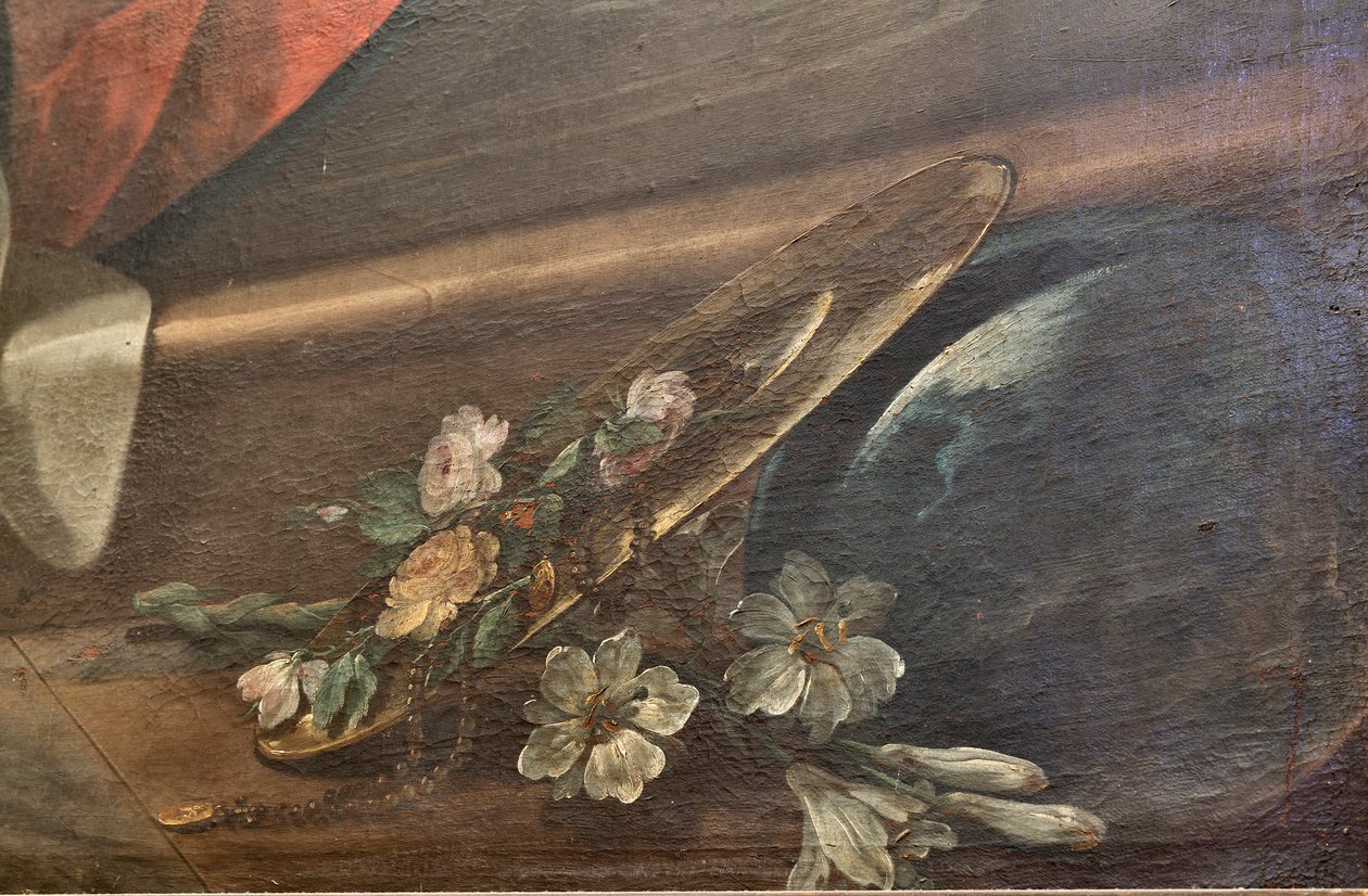 Église SS Salvatore, intérieur, autel du Rosaire, Notre-Dame du Rosaire, toile de Corrado Giaquinto (1703-1766), détail, Poggiardo, Lecce, Pouilles (photo) - Corrado Giaquinto