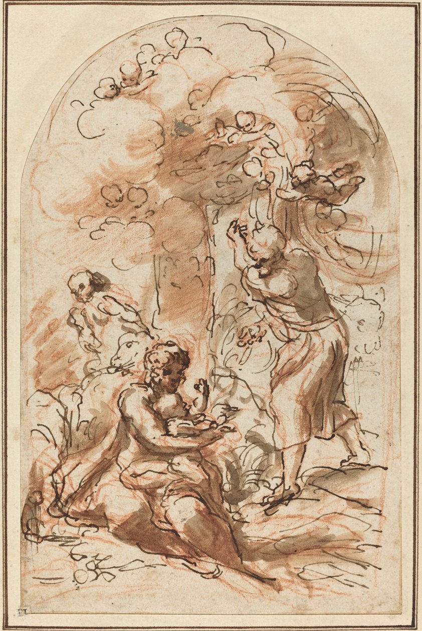 Étude pour la "Madonna della Scodella" - Correggio