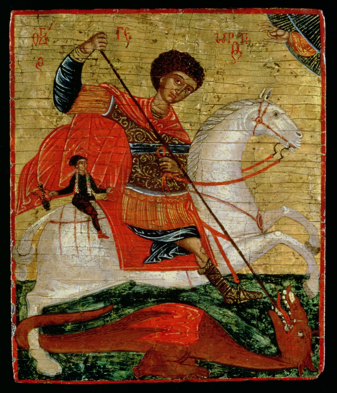 Icône de Saint Georges et le Dragon - Cretan School