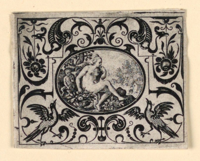 Sens du goût, planche de Quinque sensum typi in usum aurifabroru exarati (Images des cinq sens gravées pour le bénéfice de l