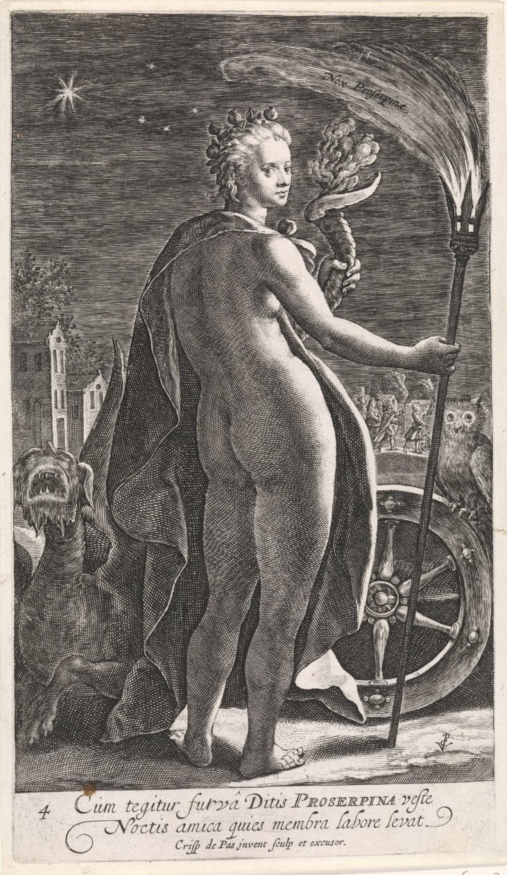 Nuit (Nox Proserpine) (De vier tijden van het etmaal) - Crispijn van de Passe (I)
