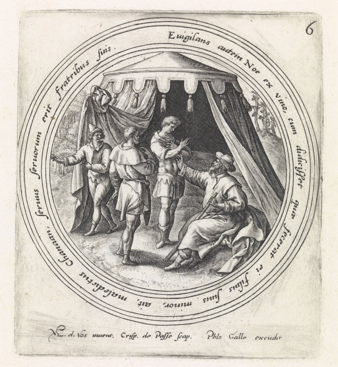 Noé maudit son fils Cham - Crispijn van de Passe (I)