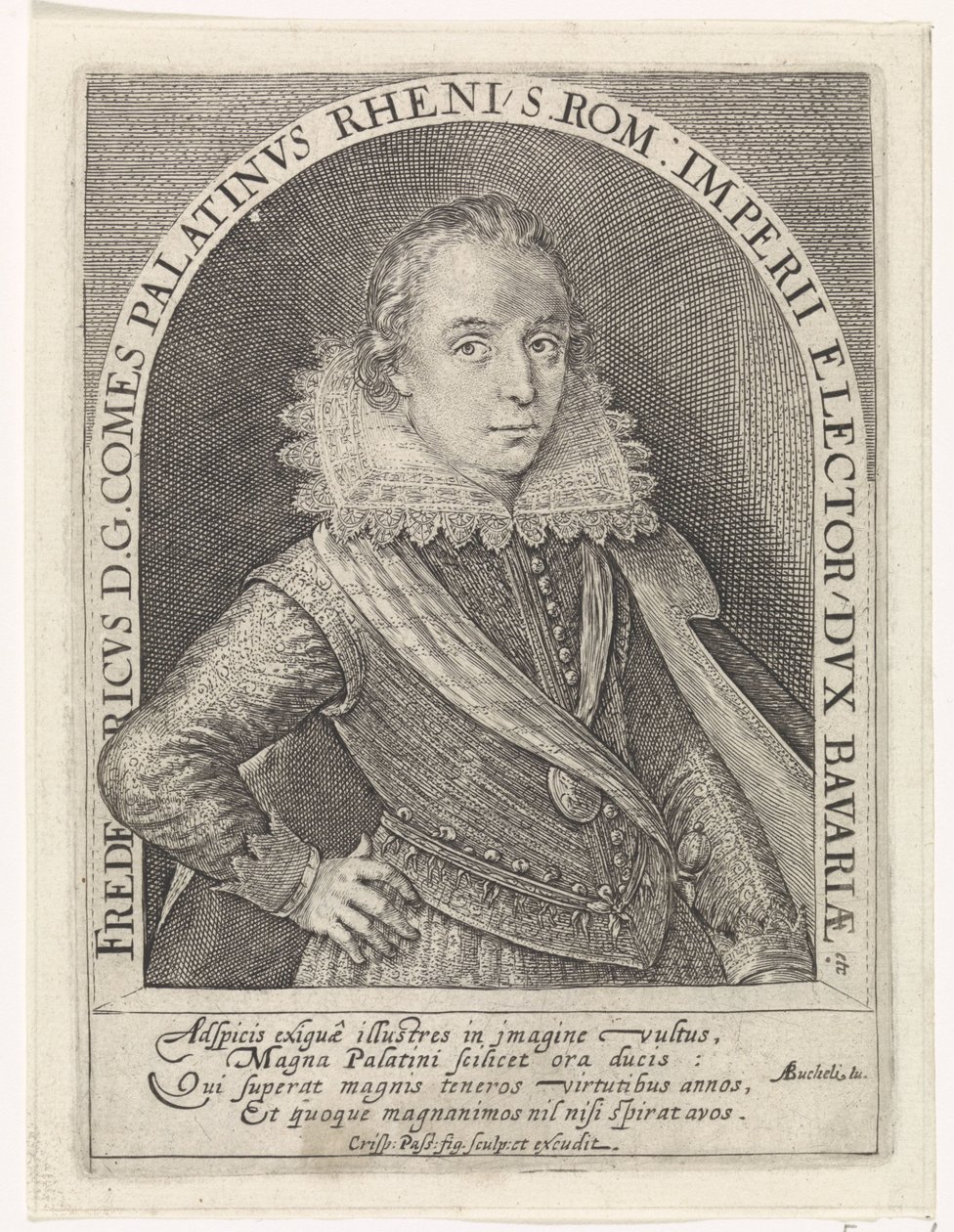 Portrait de Frédéric V, électeur palatin, roi de Bohême - Crispijn van de Passe (I)