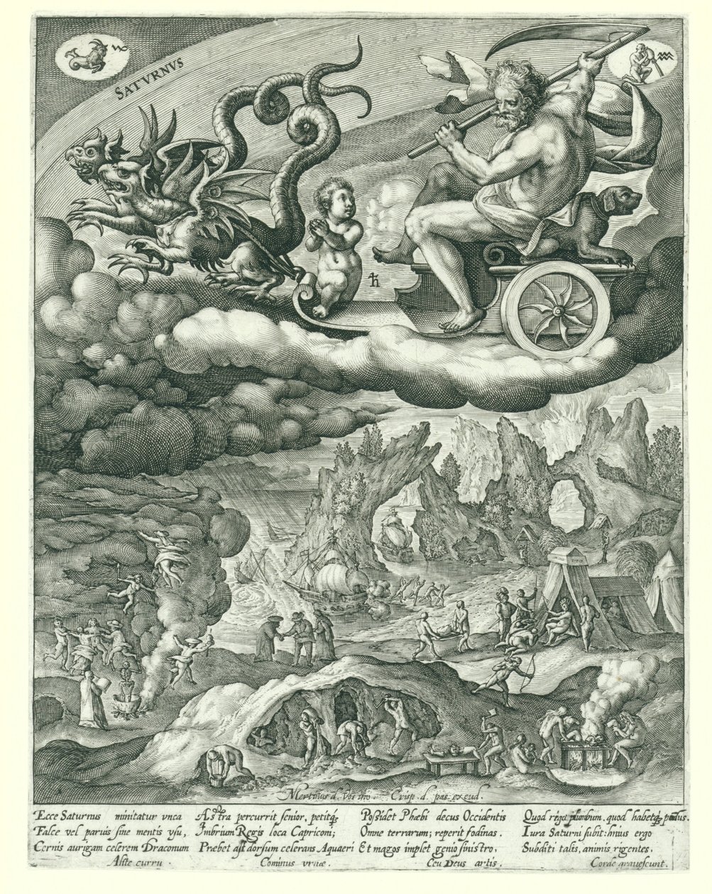 Saturne (Cathena Aurea Platonis) - Crispijn van de Passe (I)