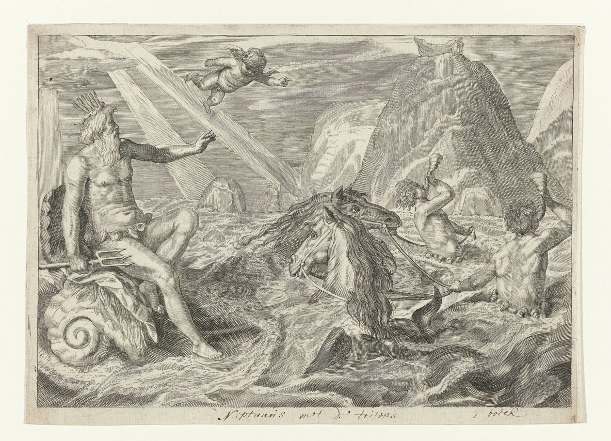 Neptune avec les tritons - Crispijn van de Passe (II) (attributed to)