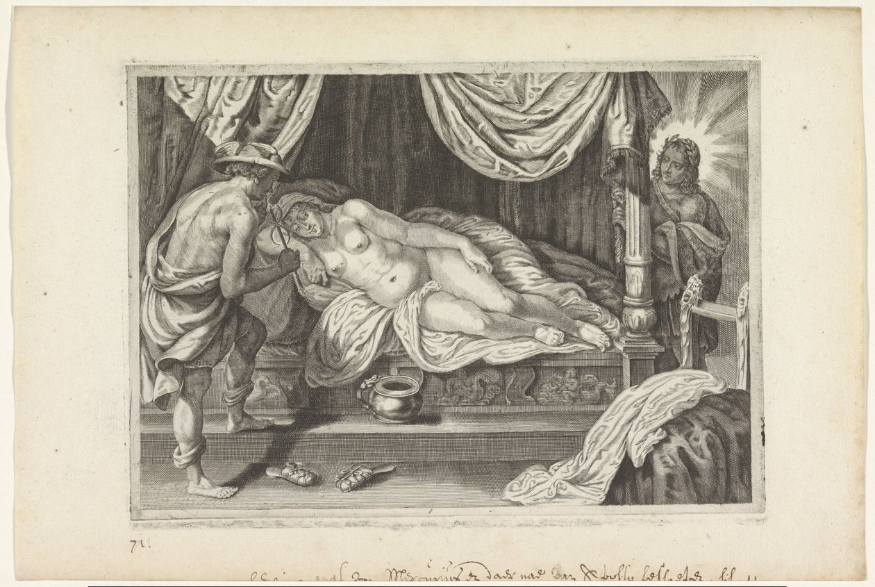 Apollon et Mercure visitent Chioné - Crispijn van de Passe (II)
