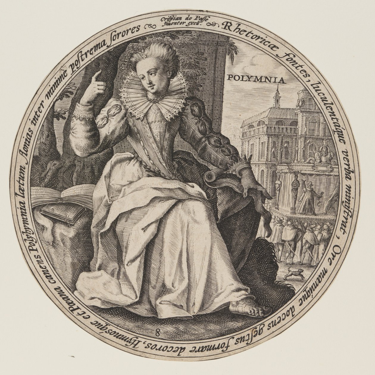 Erato, extrait de The Muses - Crispijn van de Passe I