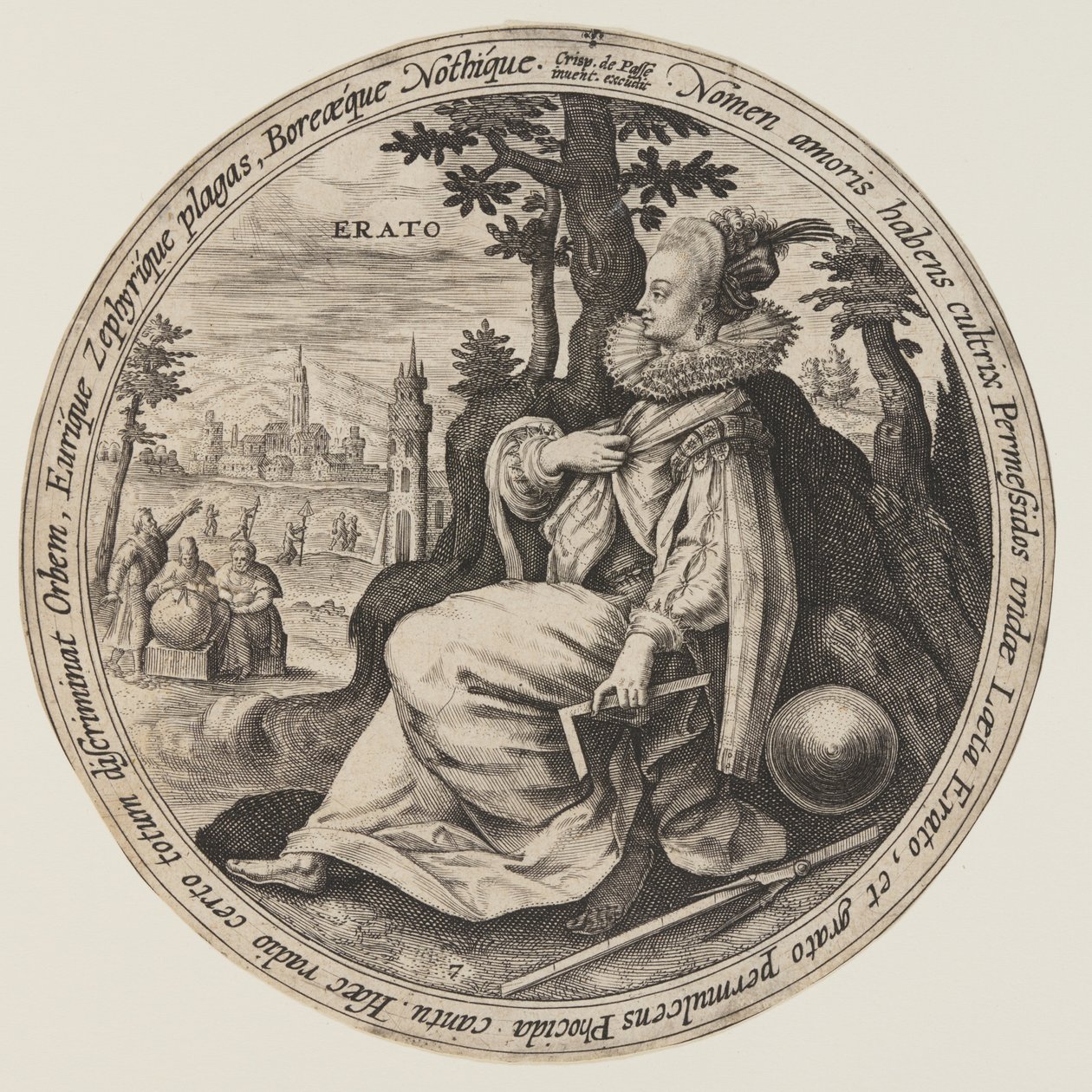 Uranie, des Muses - Crispijn van de Passe I