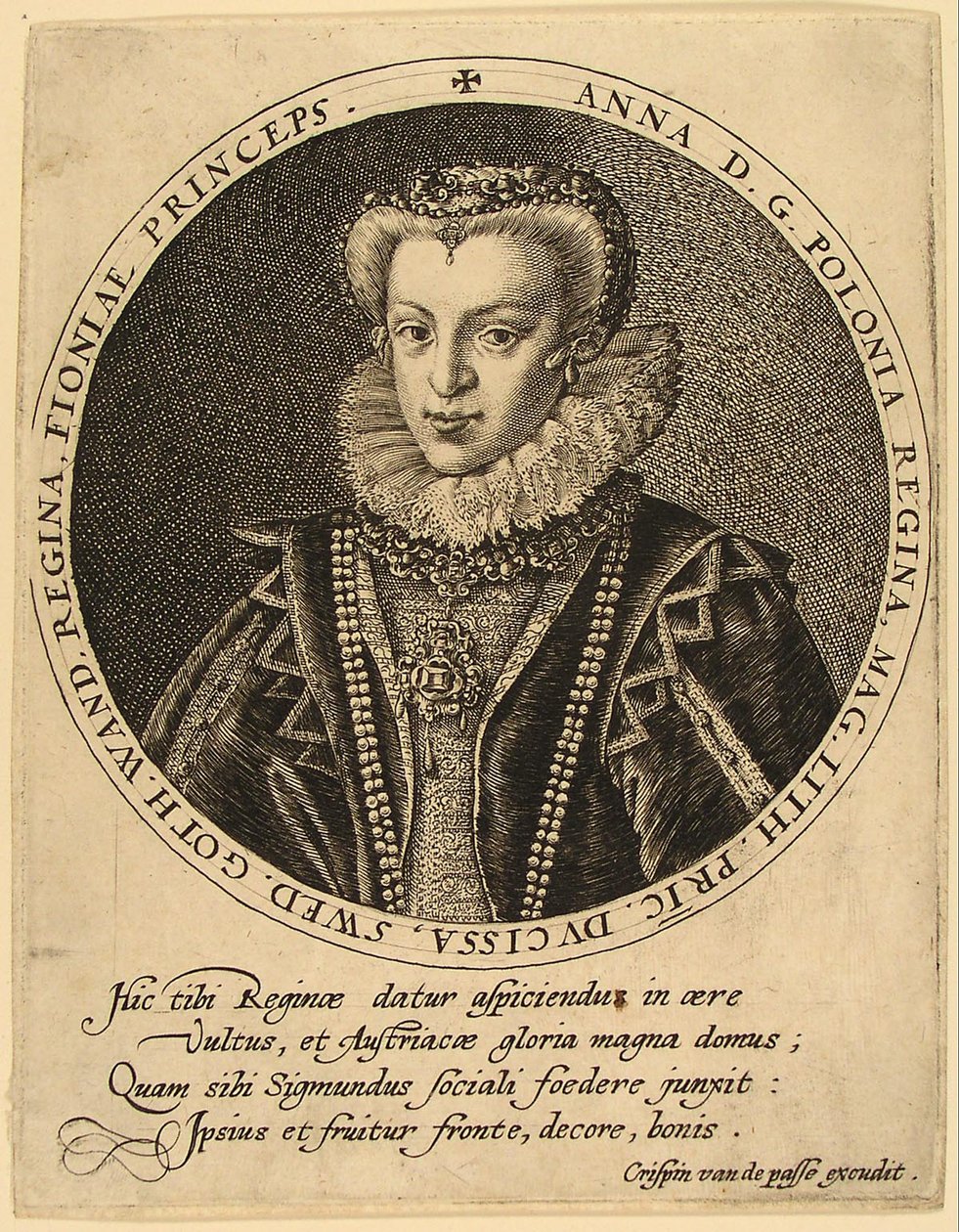 Anna Catherine Constance Vasa de Pologne, 1619-1651 - Crispijn van de Passe the Elder