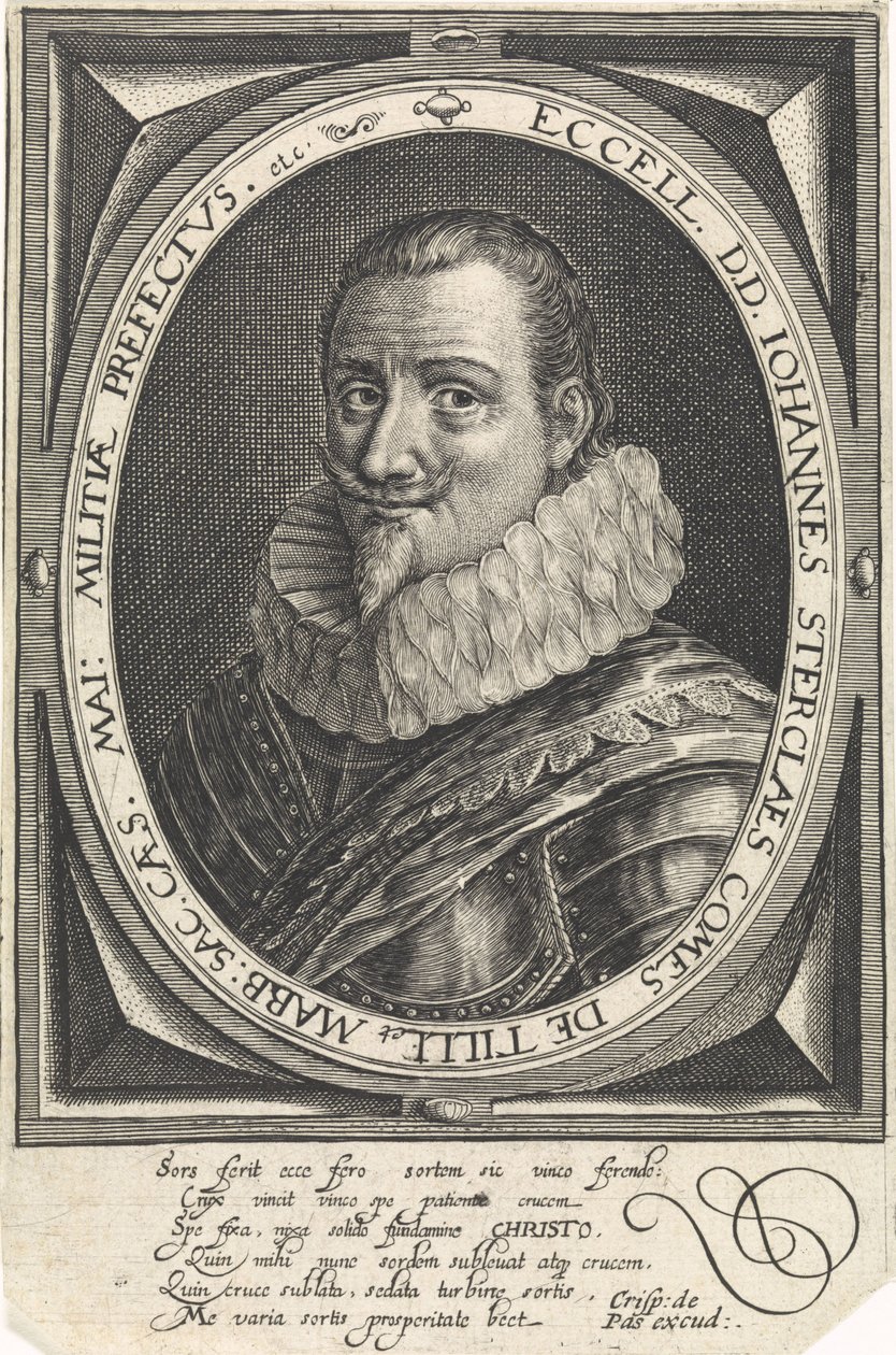 Portrait de Johann Tserclaes, comte de Tilly - Crispijn van de Passe the Elder