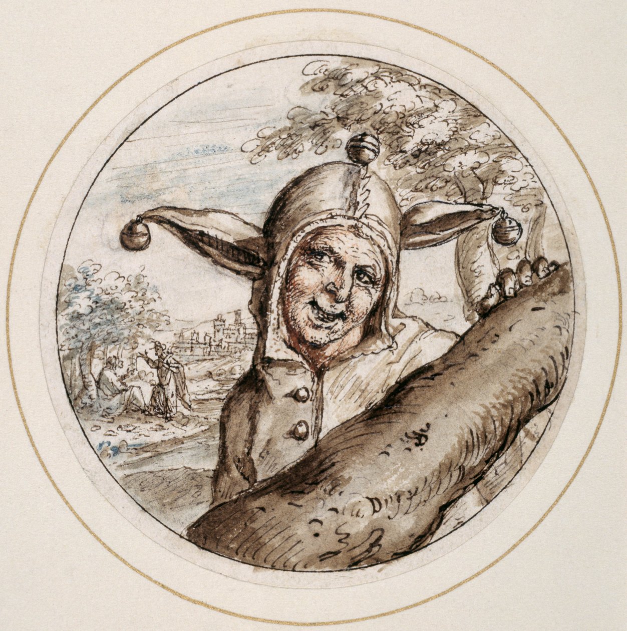 Fou avec capuchon et grelots, début du 17ème siècle - Crispin I de Passe