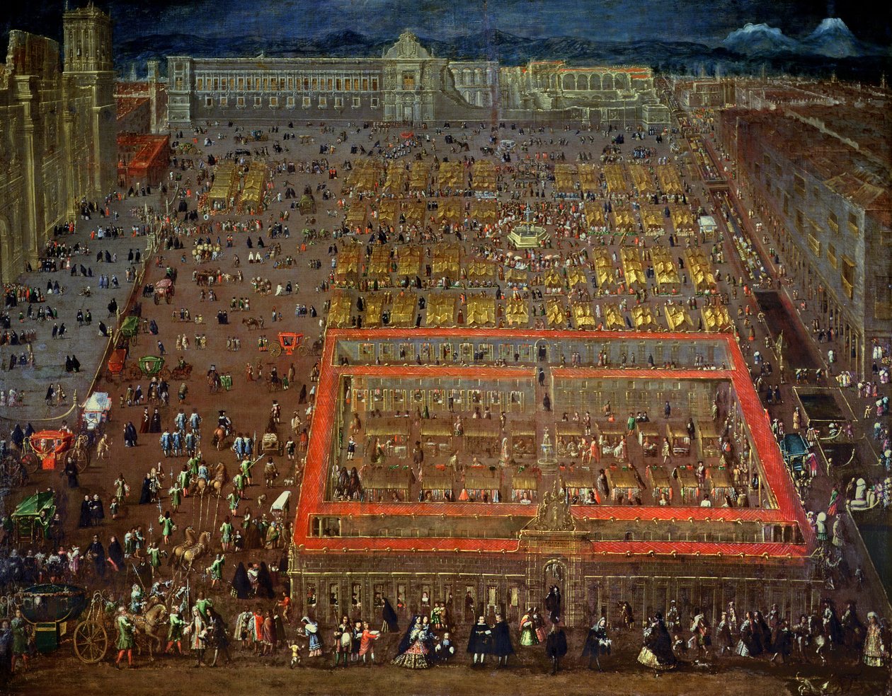 Place centrale de Mexico, 1695 - Cristobal de Villalpando
