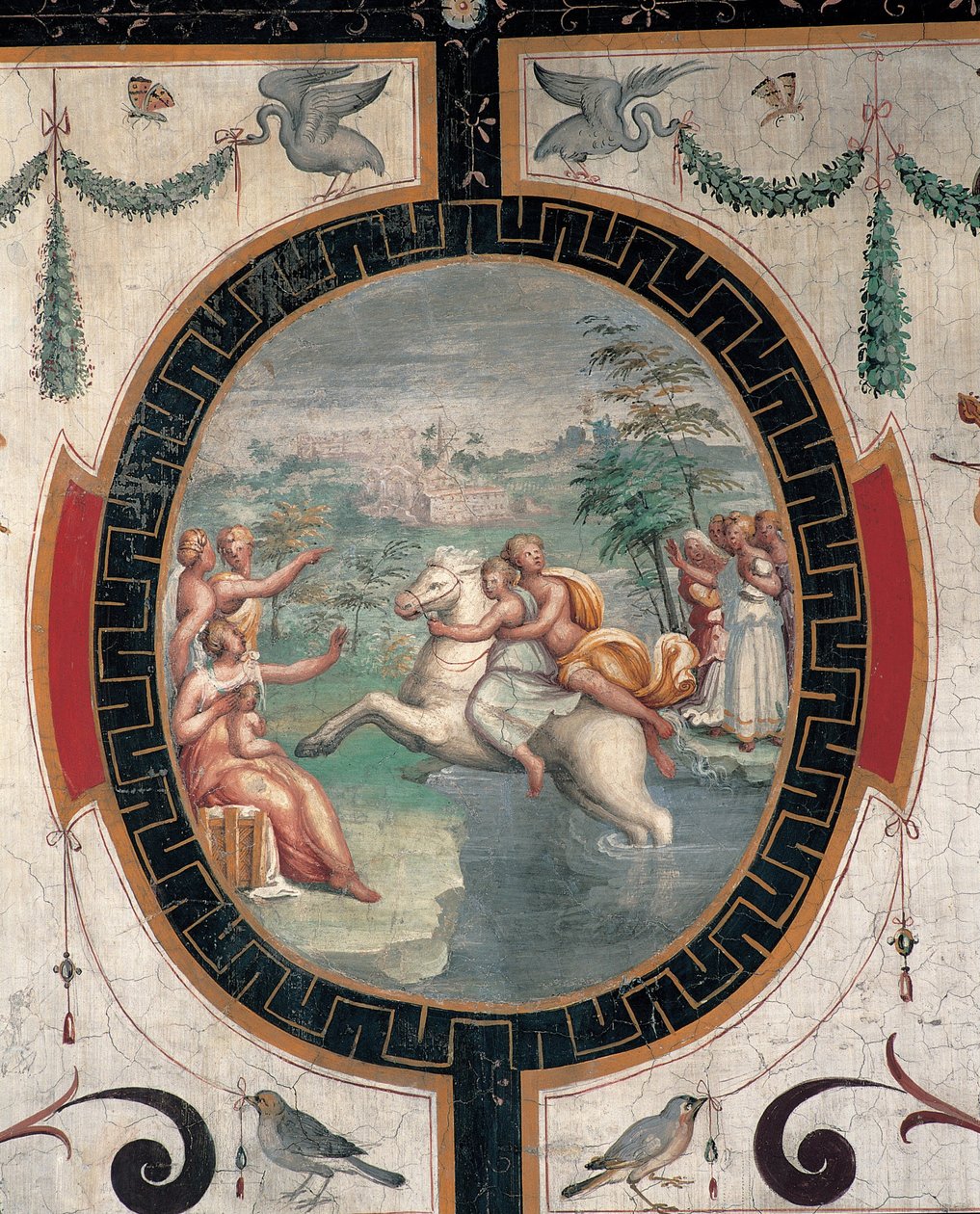 Cloélia traversant le Tibre, milieu du 16e siècle - Cristofano Gherardi