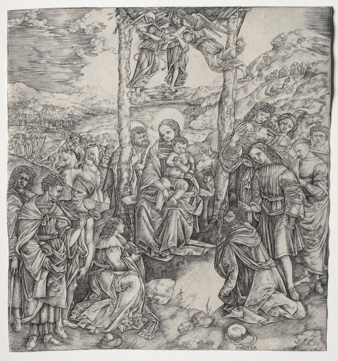 Adoration des Mages - Cristofano Robetta