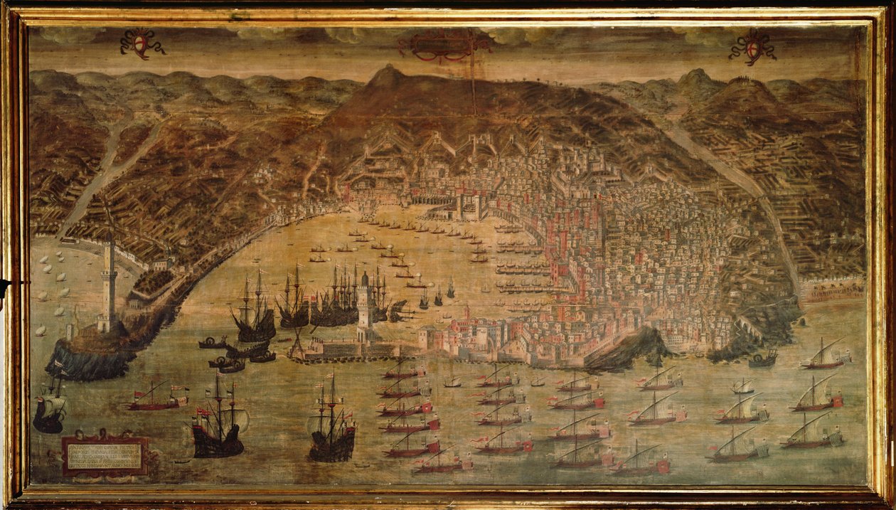 Vue de Gênes - Cristoforo Grassi or Grasso