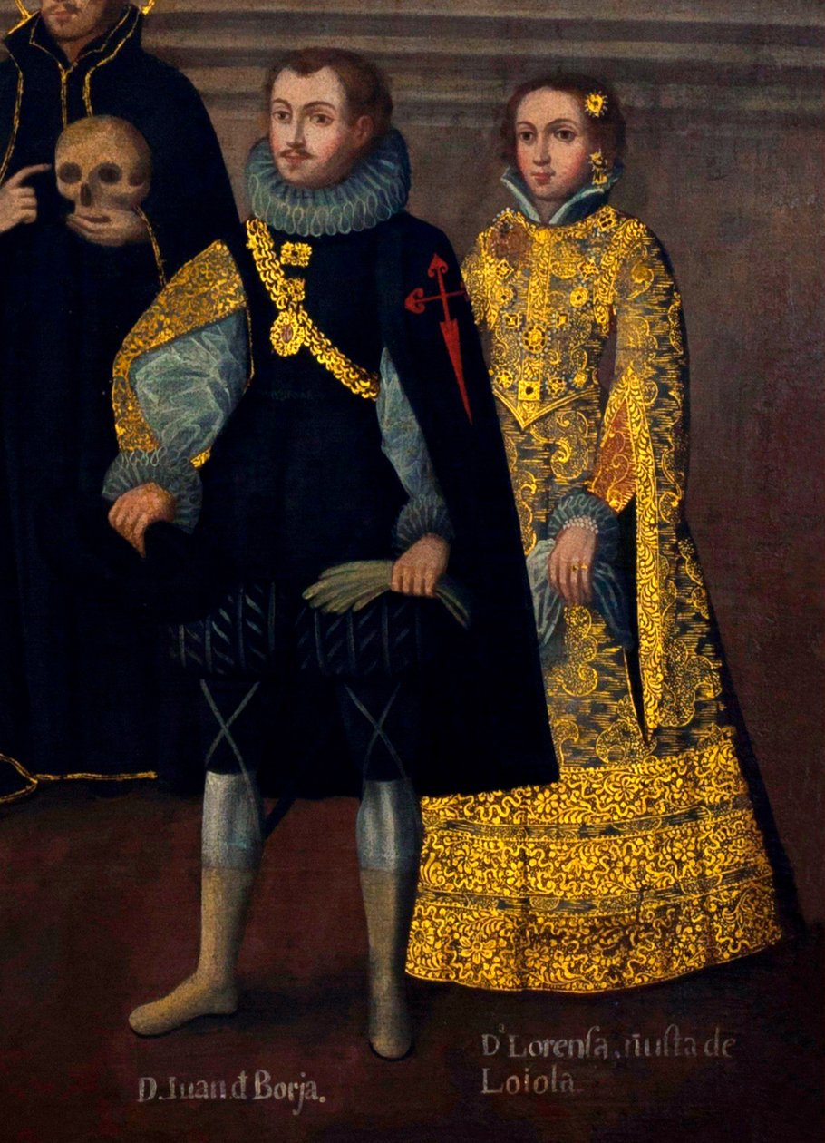 Mariage de Martín de Loyola avec Doña Beatriz Ñusta, et de Don Juan Borja avec Lorenza Ñusta (Enríquez y Loyola). - Cuzco School