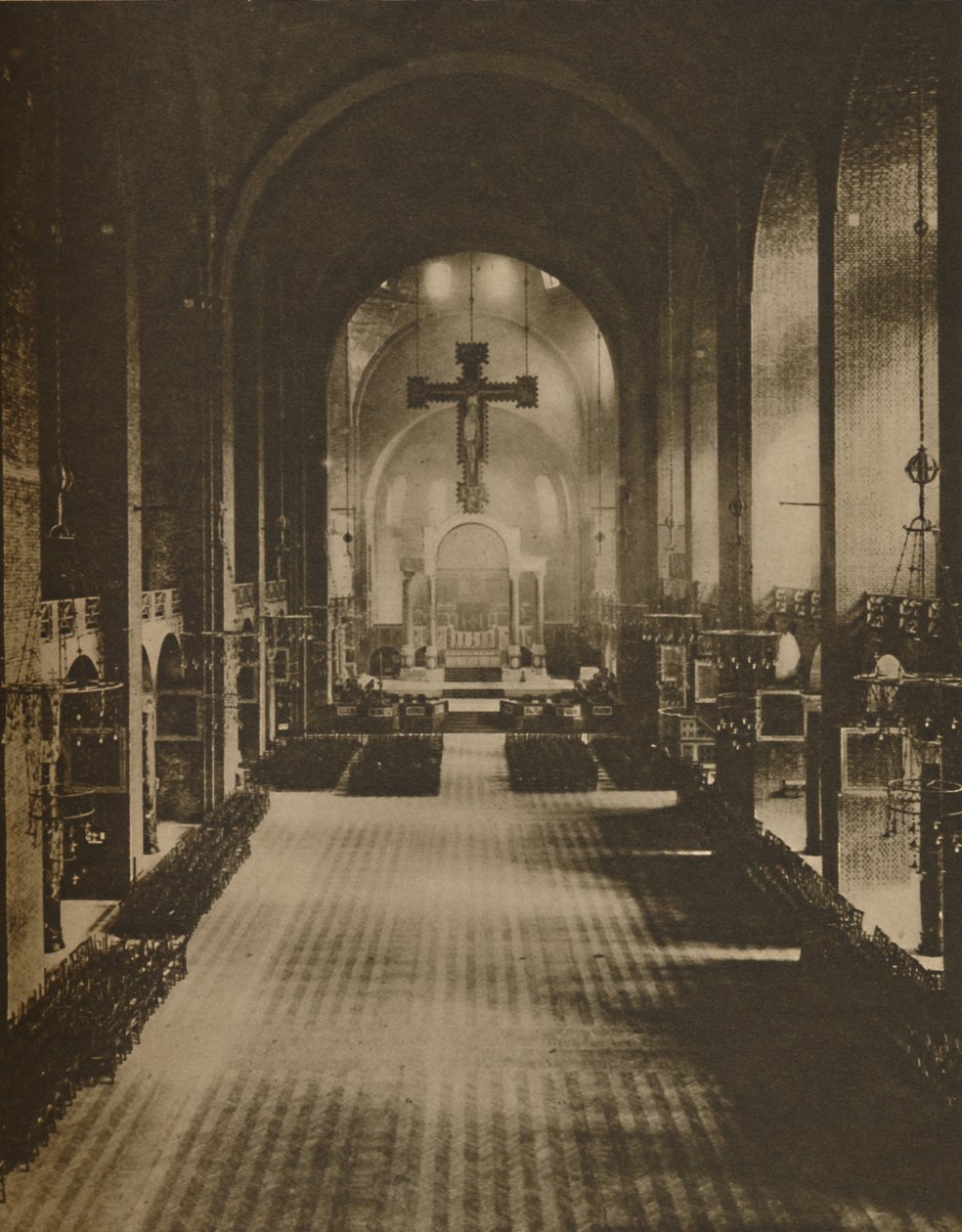 Intérieur de la cathédrale de Westminster vu depuis l