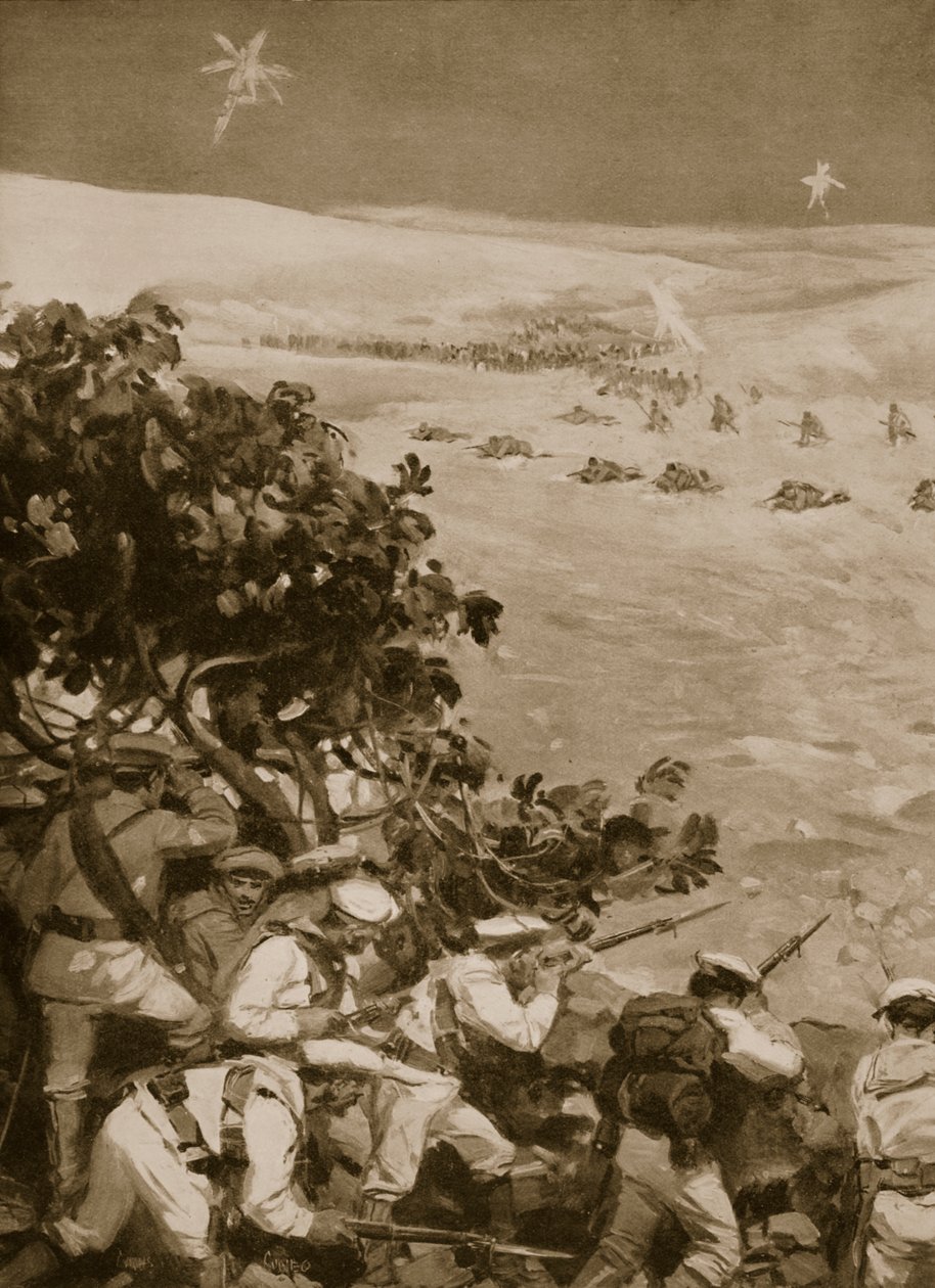 Une rencontre entre avant-postes italiens et turcs : guerre italo-turque - Cyrus Cuneo