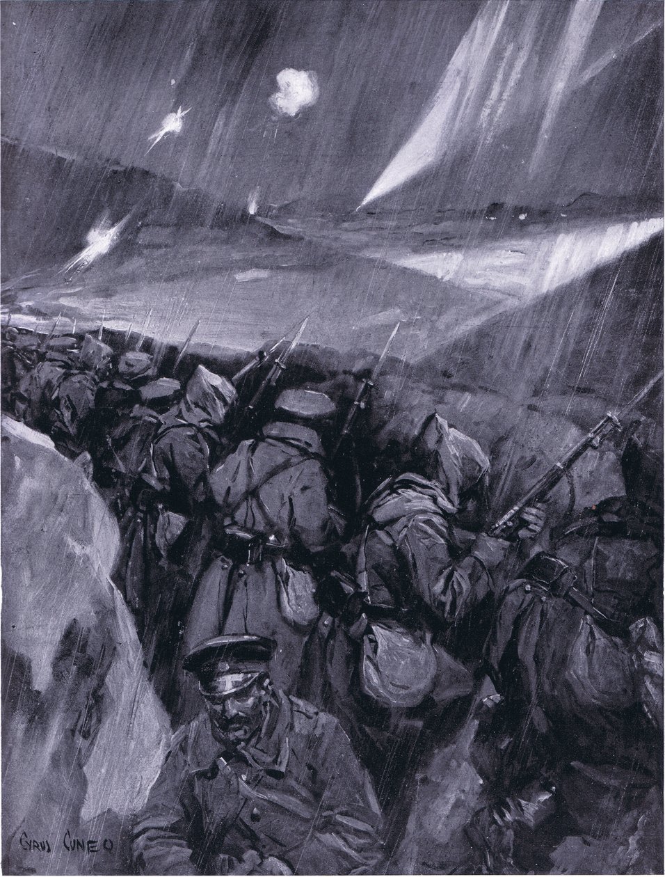 Les Bulgares assiégeant Andrinople 1912-1913, illustration de Hutchinson