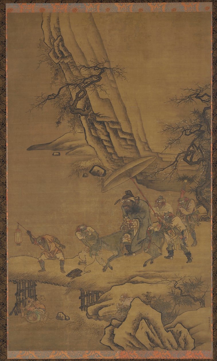 Zhong Kui et démons traversant un pont - Dai Jin