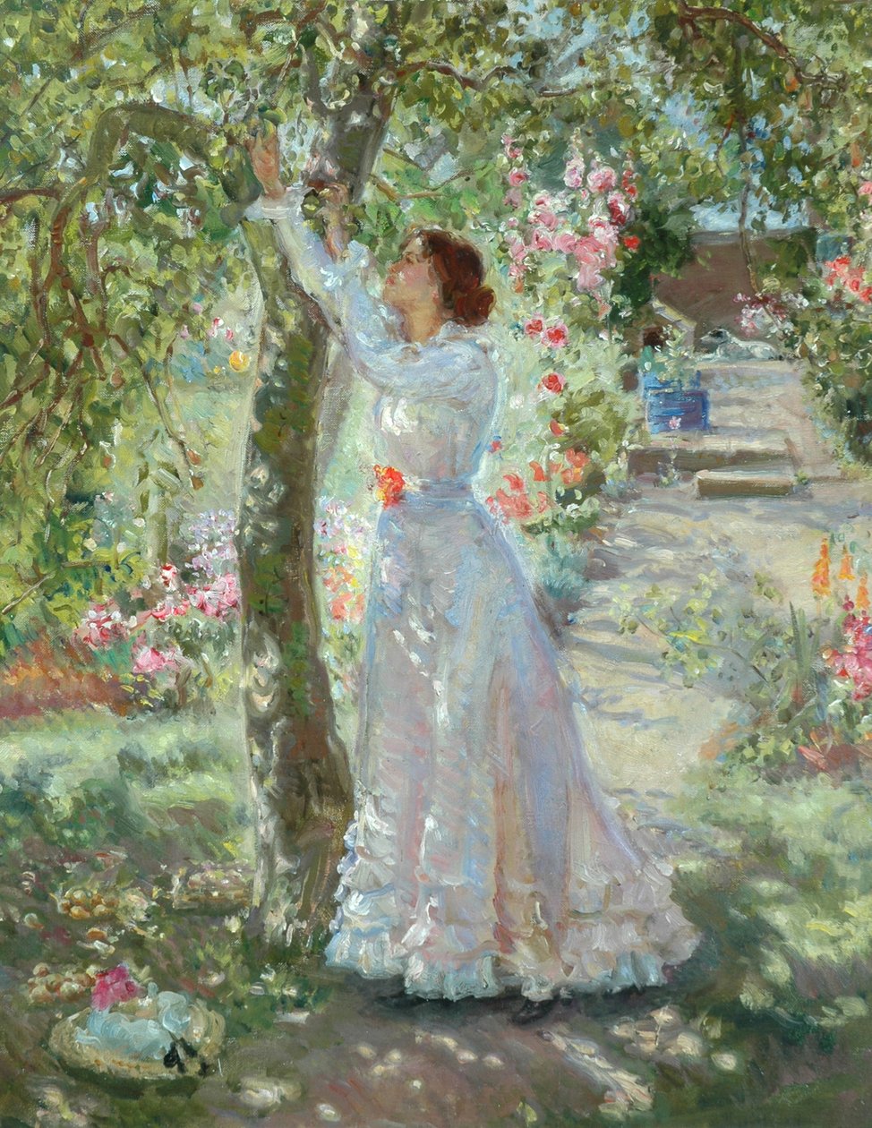 Le jardin, vers 1899 (huile sur toile) - Dame Ethel Walker
