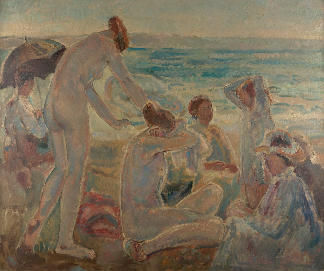 La brise (huile sur toile) - Dame Ethel Walker