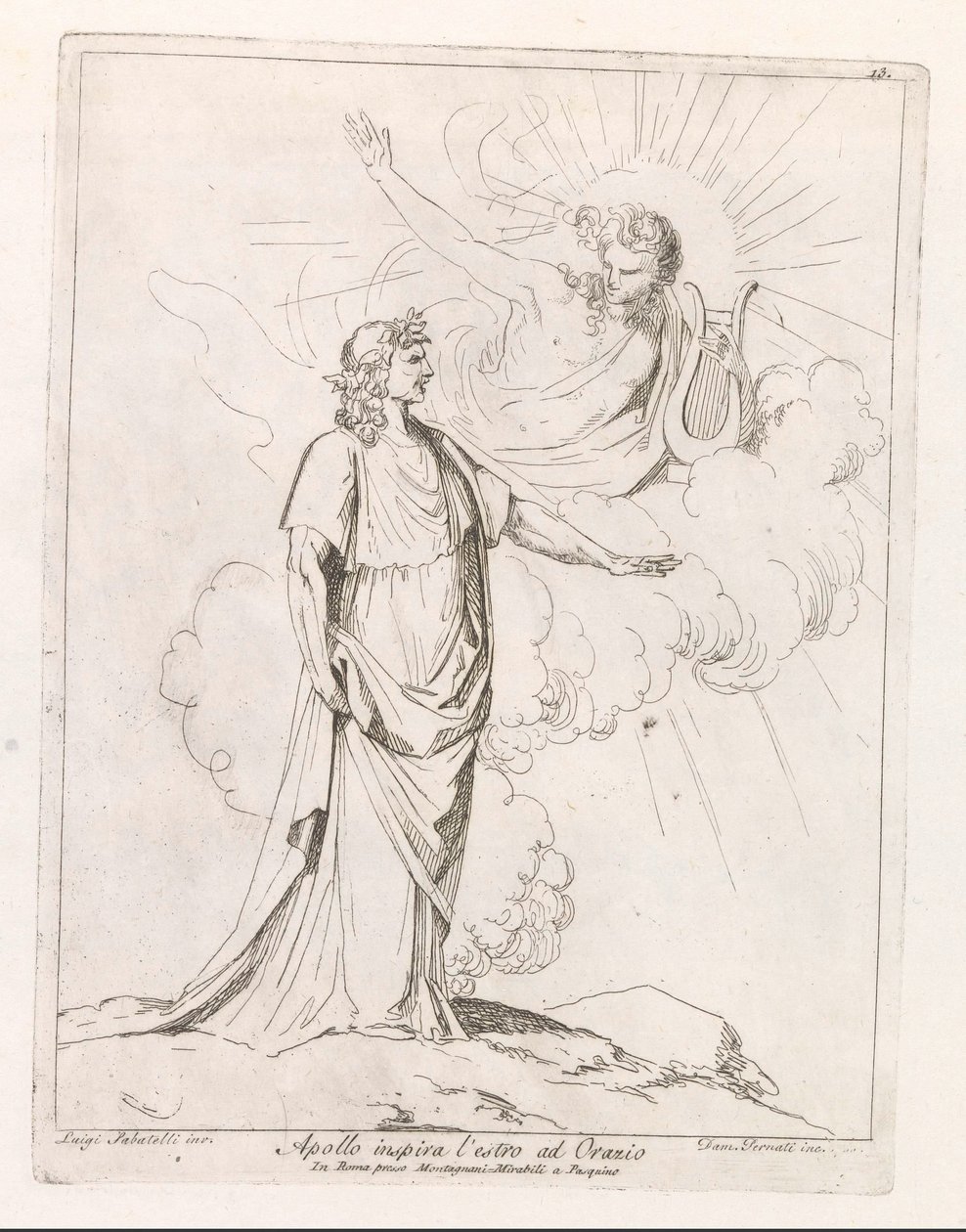 Apollon inspire Horace (Apollo inspira l