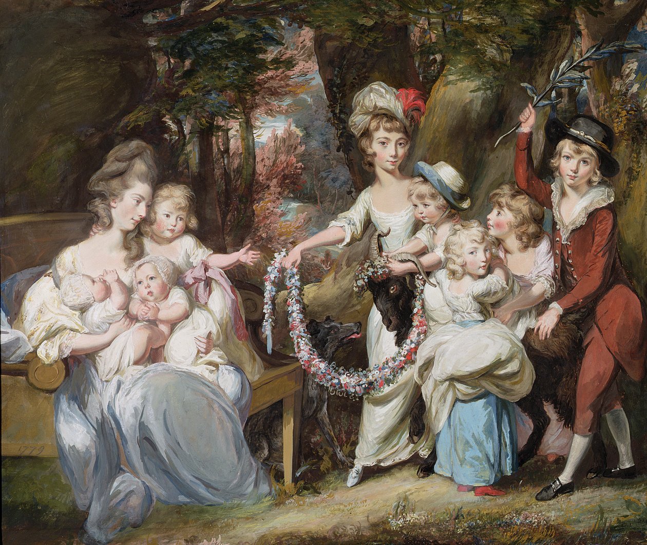 Mme Justinian Casamajor et huit de ses enfants, 1779 - Daniel Gardner