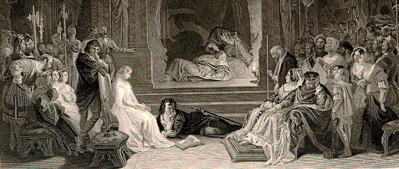 Scène de la pièce Hamlet - Daniel Maclise
