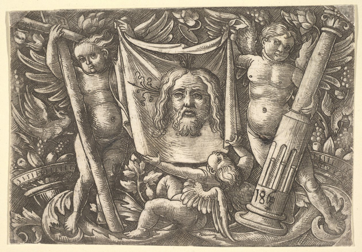 Le Suaire tenu par deux anges, ca. 1515 - Daniel Hopfer