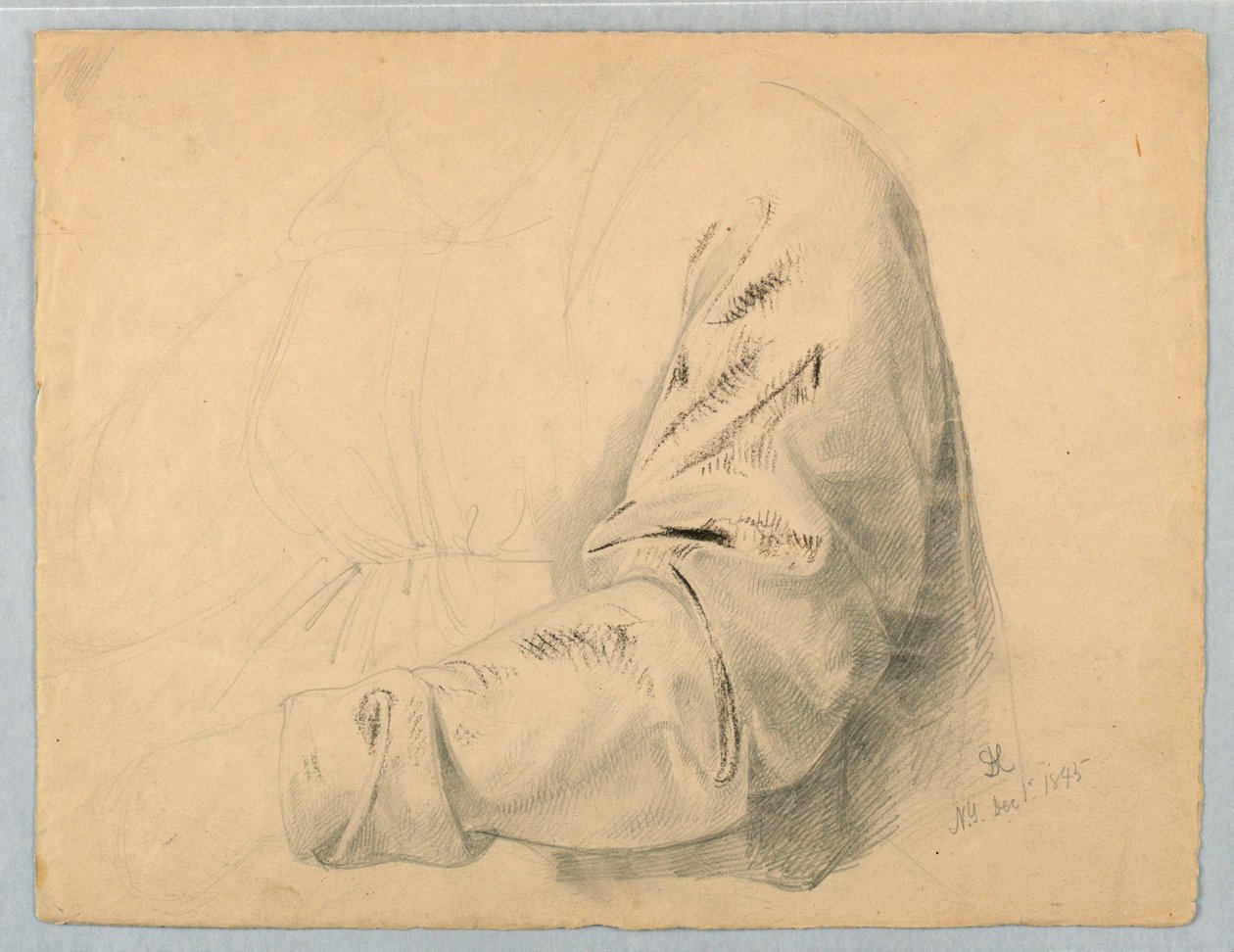 Étude de draperie de manche - Daniel Huntington