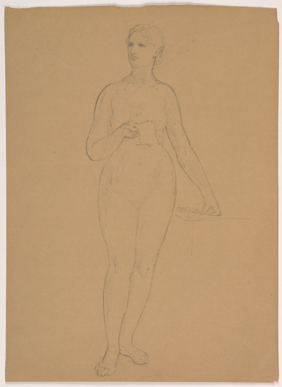 Dessin, nu féminin debout, 1850-60 - Daniel Huntington