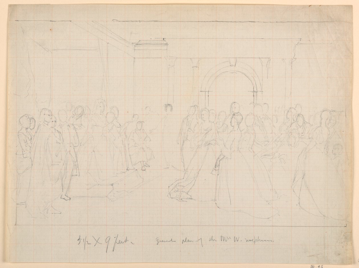Plan général pour la réception de Martha Washington, 1860 - Daniel Huntington