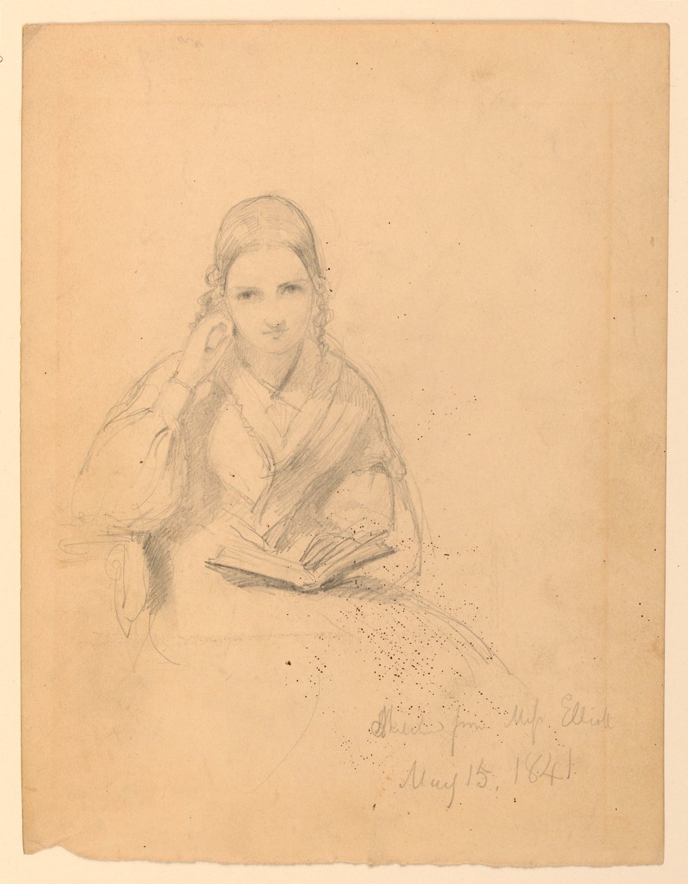 Dessin, Mlle Elliot assise, 15 mai 1841 - Daniel Huntington