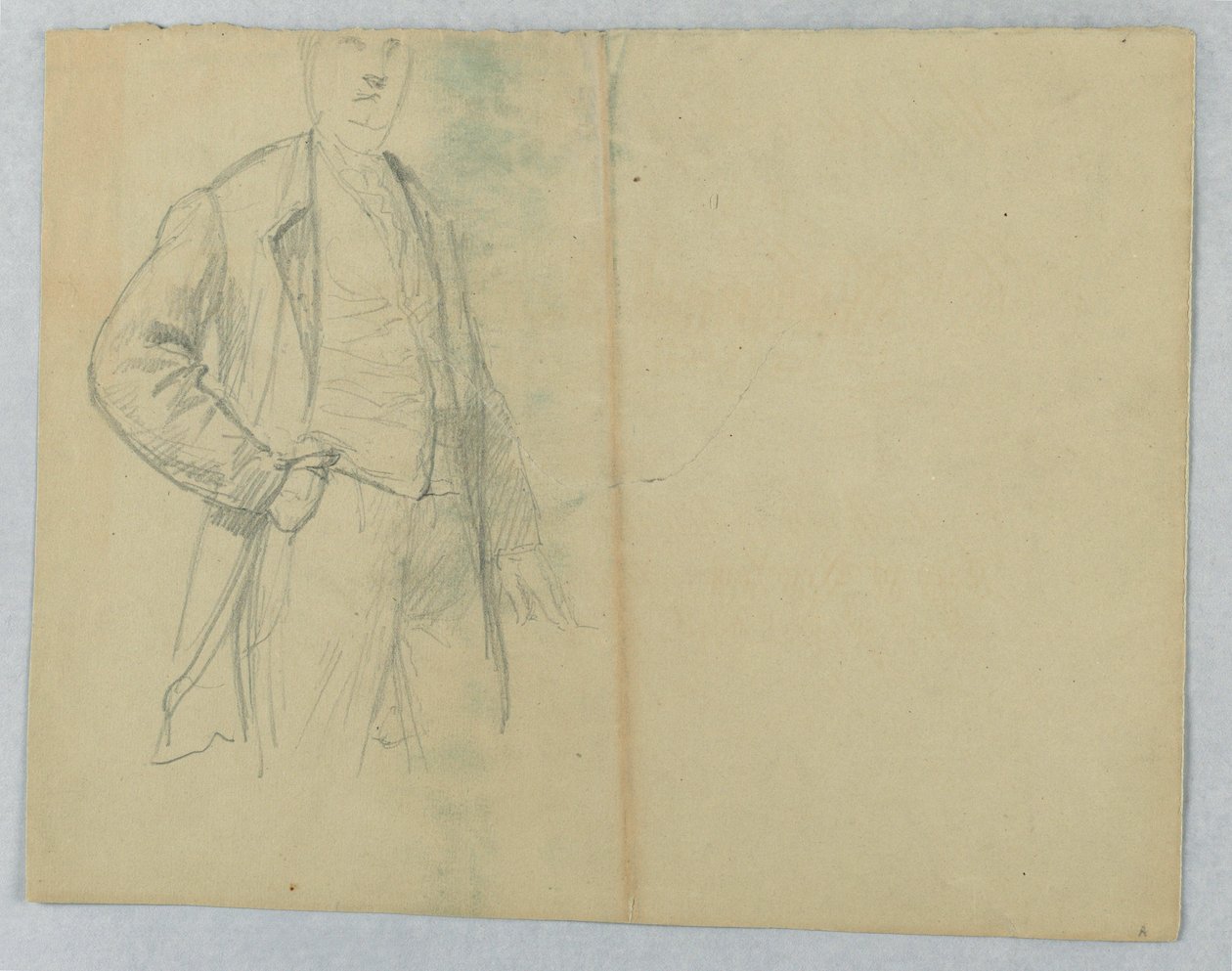 Dessin, M. Samuel Ward père, debout, la main dans la poche, 1880 - Daniel Huntington
