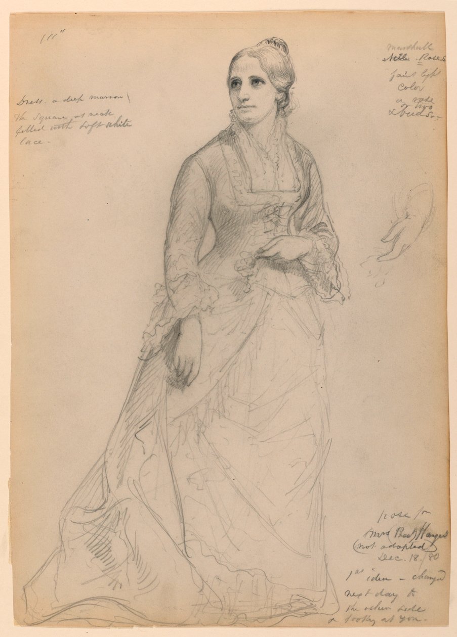 Dessin, Mme Rutherford B. Hayes, 18 décembre 1881 - Daniel Huntington