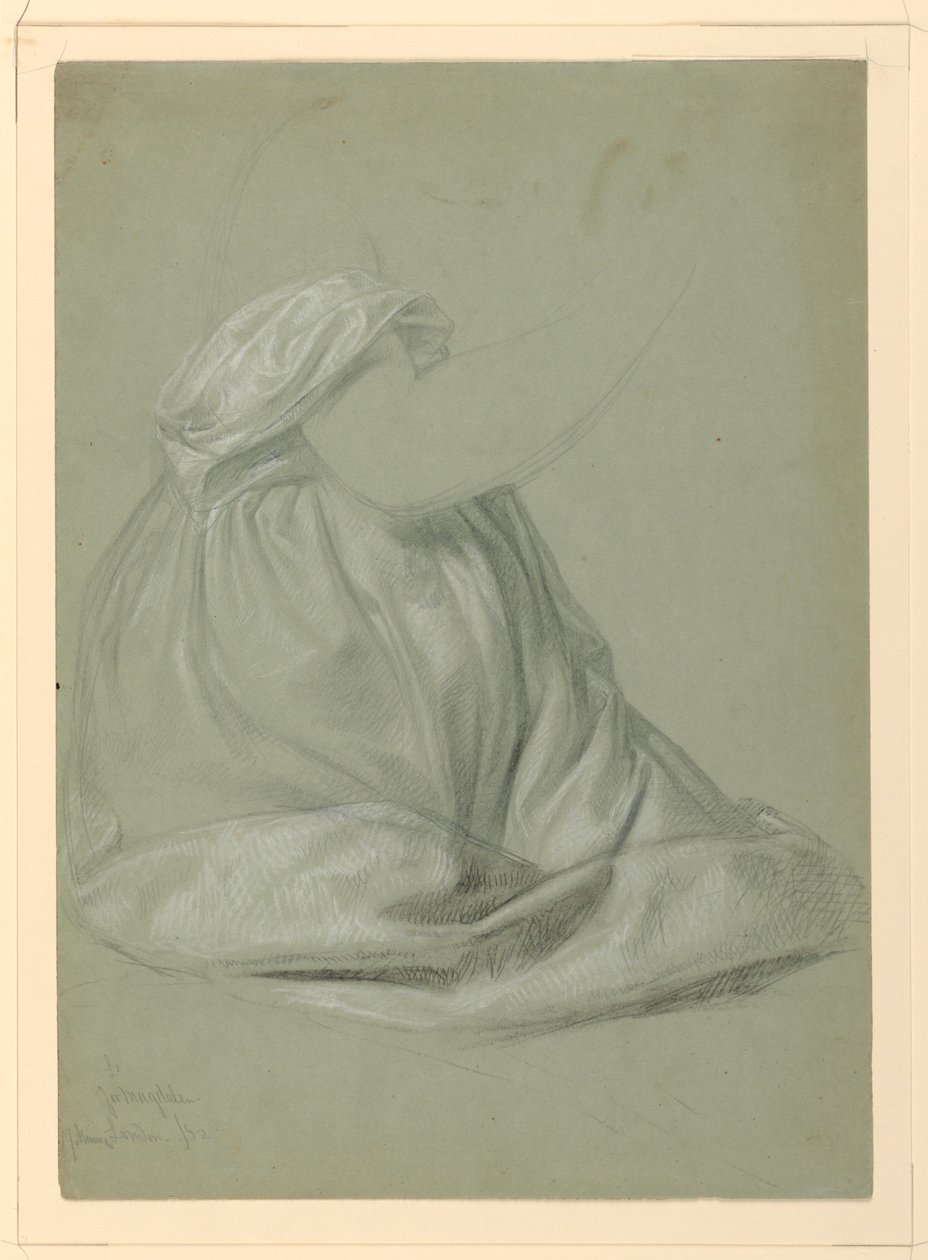 Dessin, étude pour "Une Madeleine", D, 19 novembre 1852 - Daniel Huntington