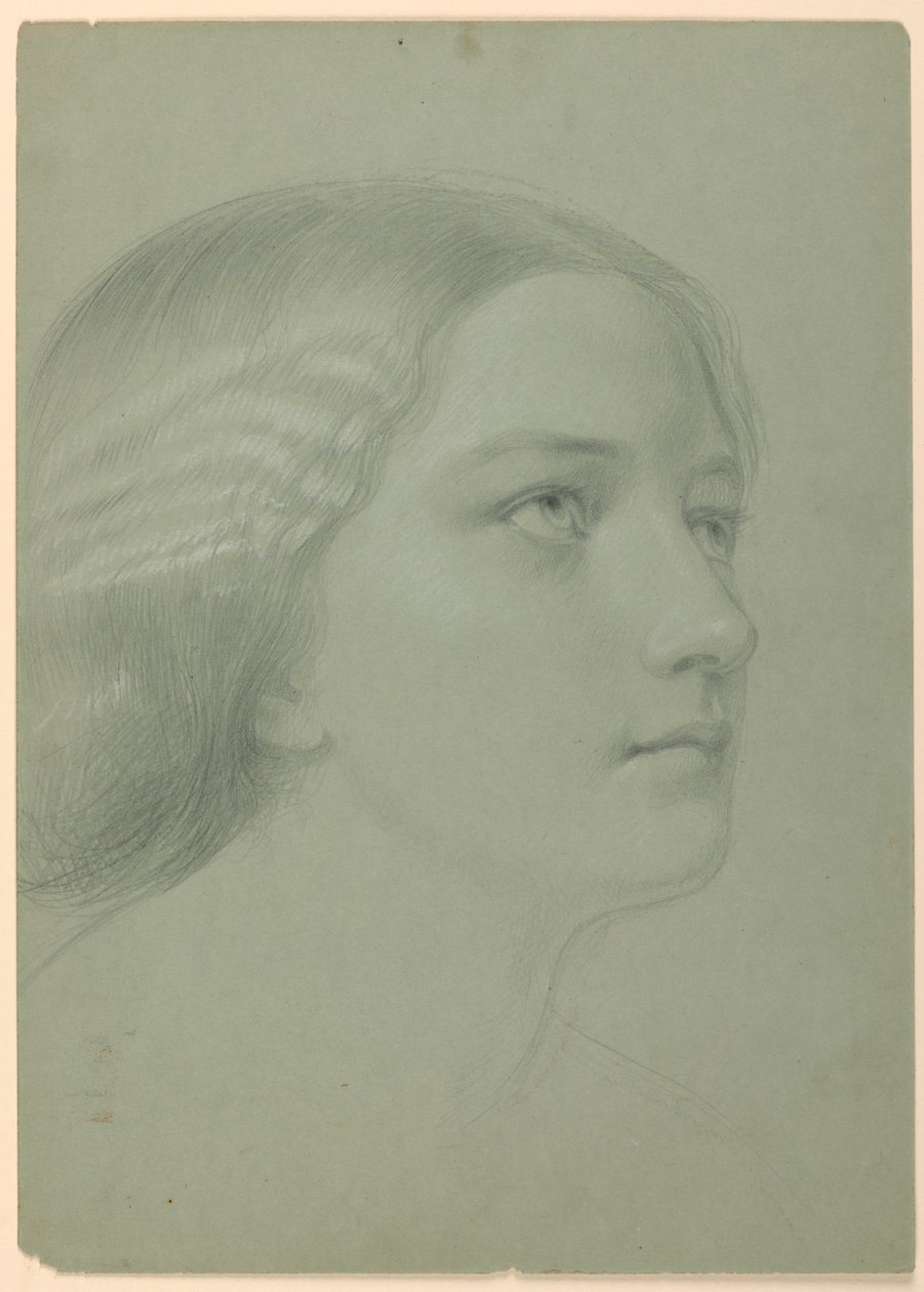 Dessin, étude pour "Une Madeleine", F, 1852 - Daniel Huntington