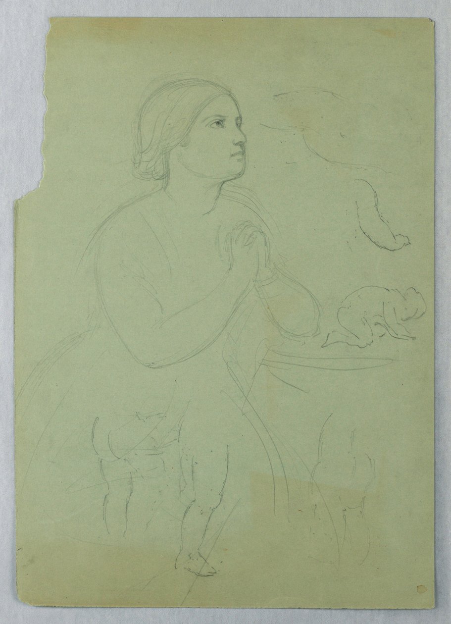 Dessin, étude pour "Communion of t", 1845 - Daniel Huntington