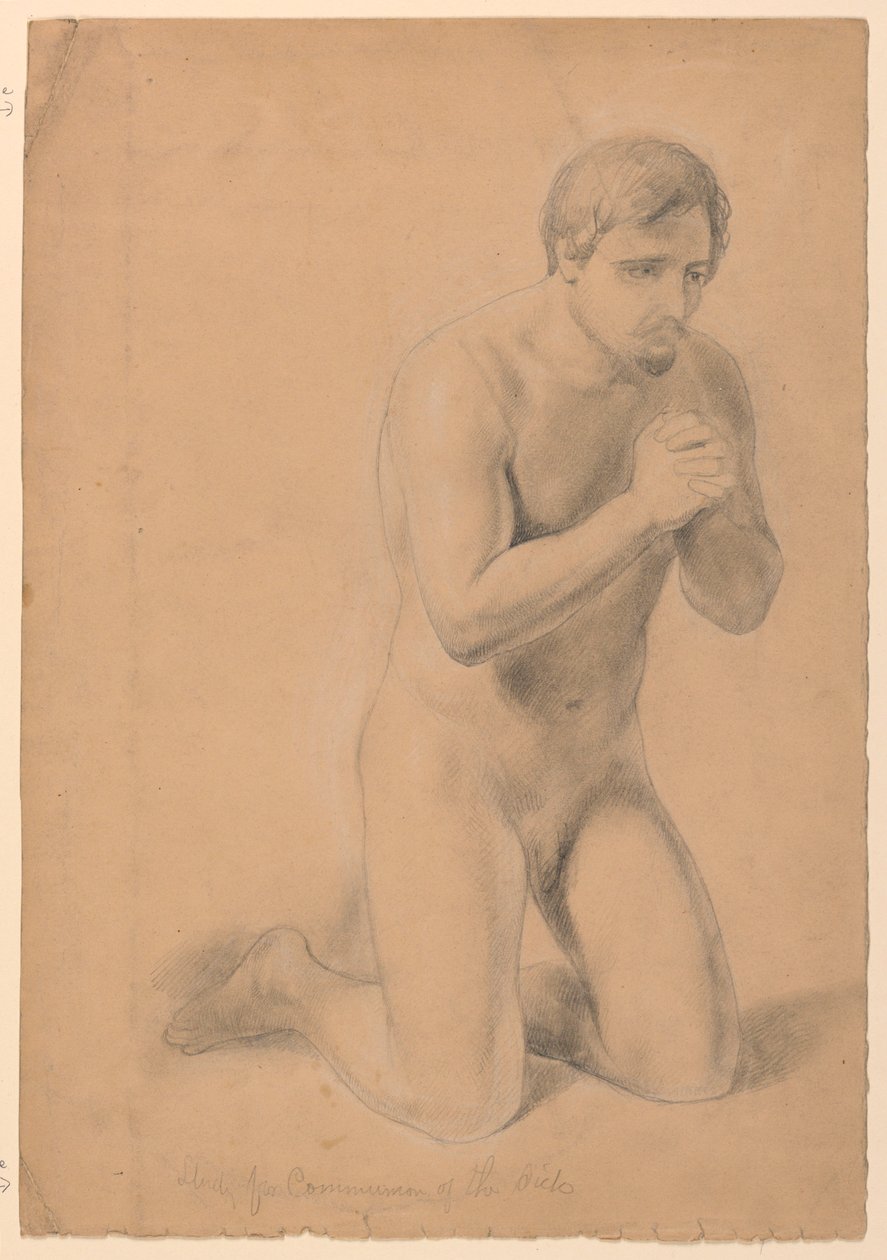 Dessin, étude pour la "Communion des malades", 1844 - Daniel Huntington