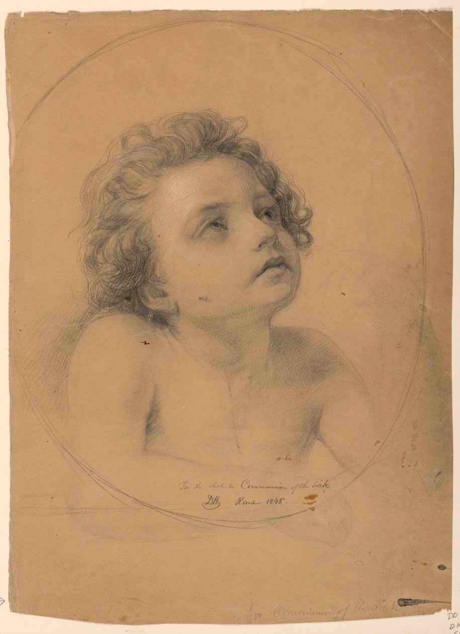 Dessin, étude pour la "Communion des malades", 1845 - Daniel Huntington