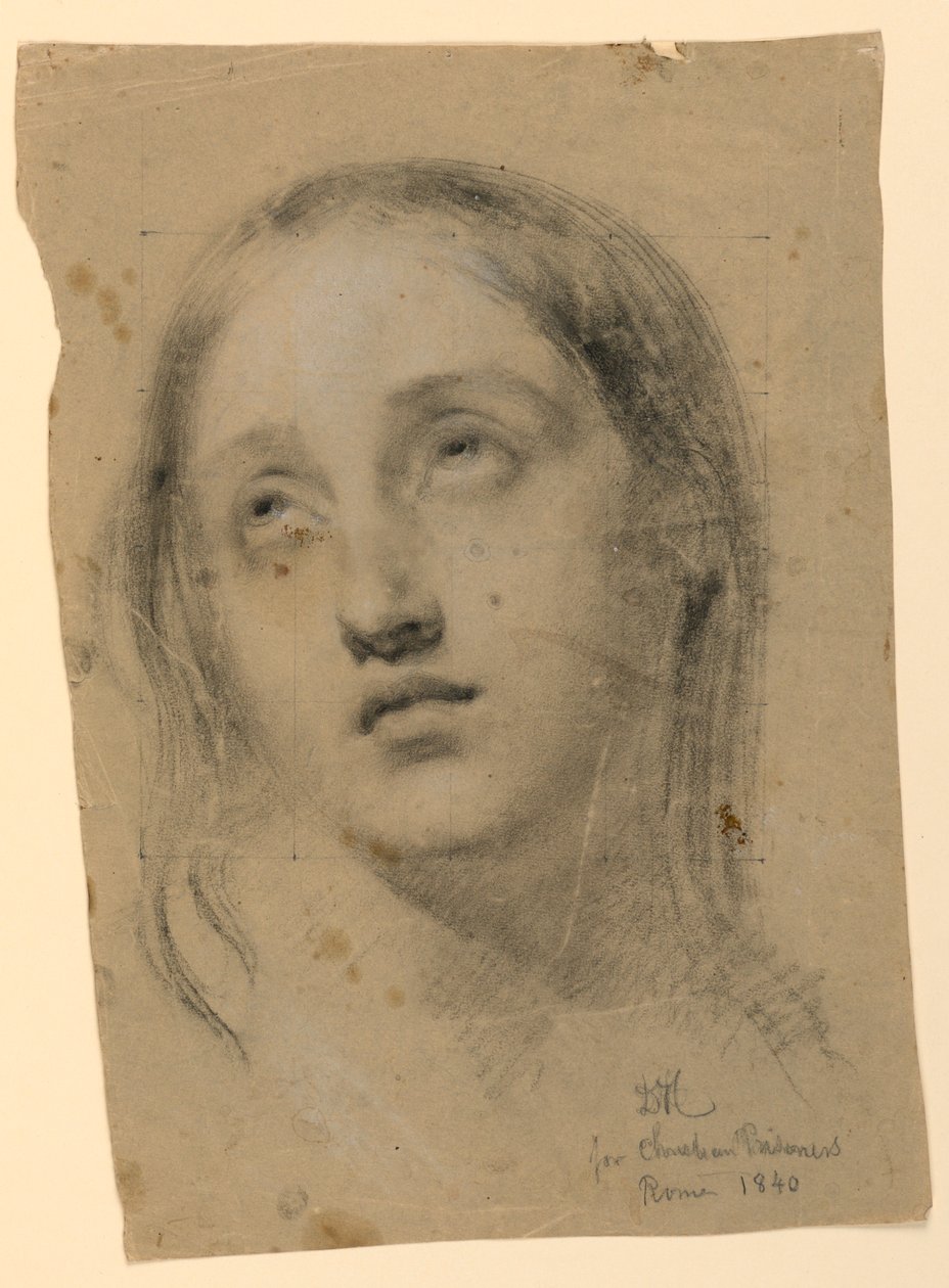 Dessin, étude pour "Prisonniers chrétiens primitifs", 1840 - Daniel Huntington