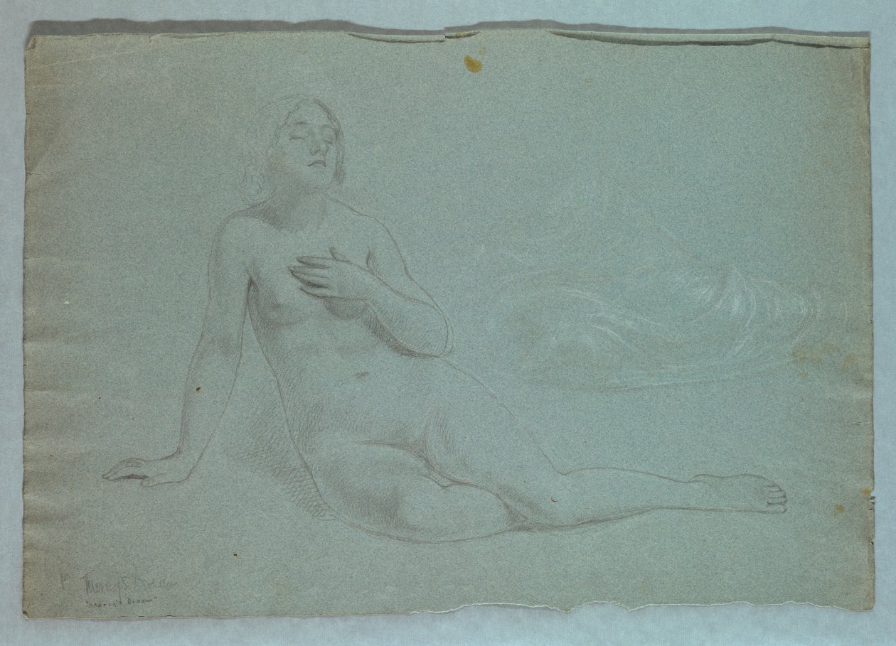 Dessin, étude pour "Le rêve de Mercy", 1857 - Daniel Huntington