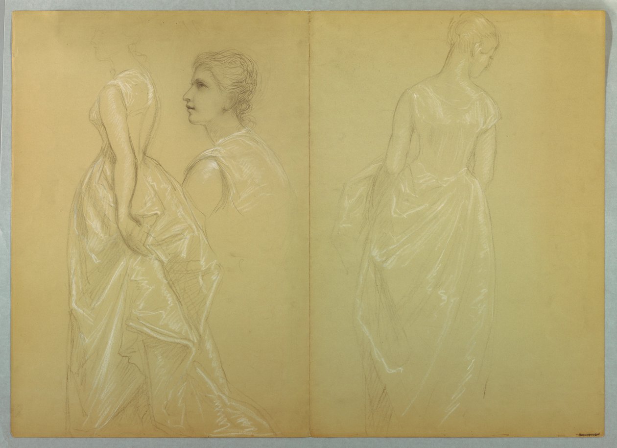 Dessin, étude pour "Mrs. Washingto", 1878-86 et 1860 - Daniel Huntington