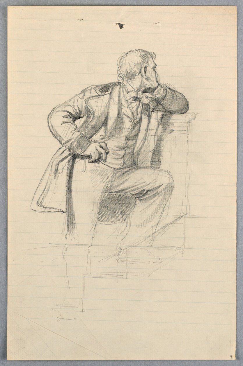 Dessin, étude pour le "Groupe scientifique", 1858 - Daniel Huntington