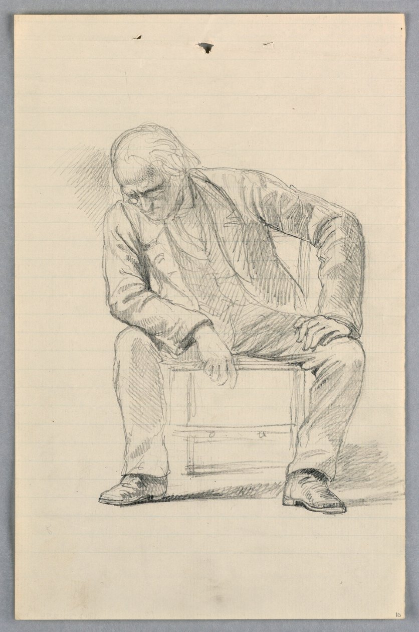 Dessin, étude pour le "Groupe scientifique", 1858 - Daniel Huntington